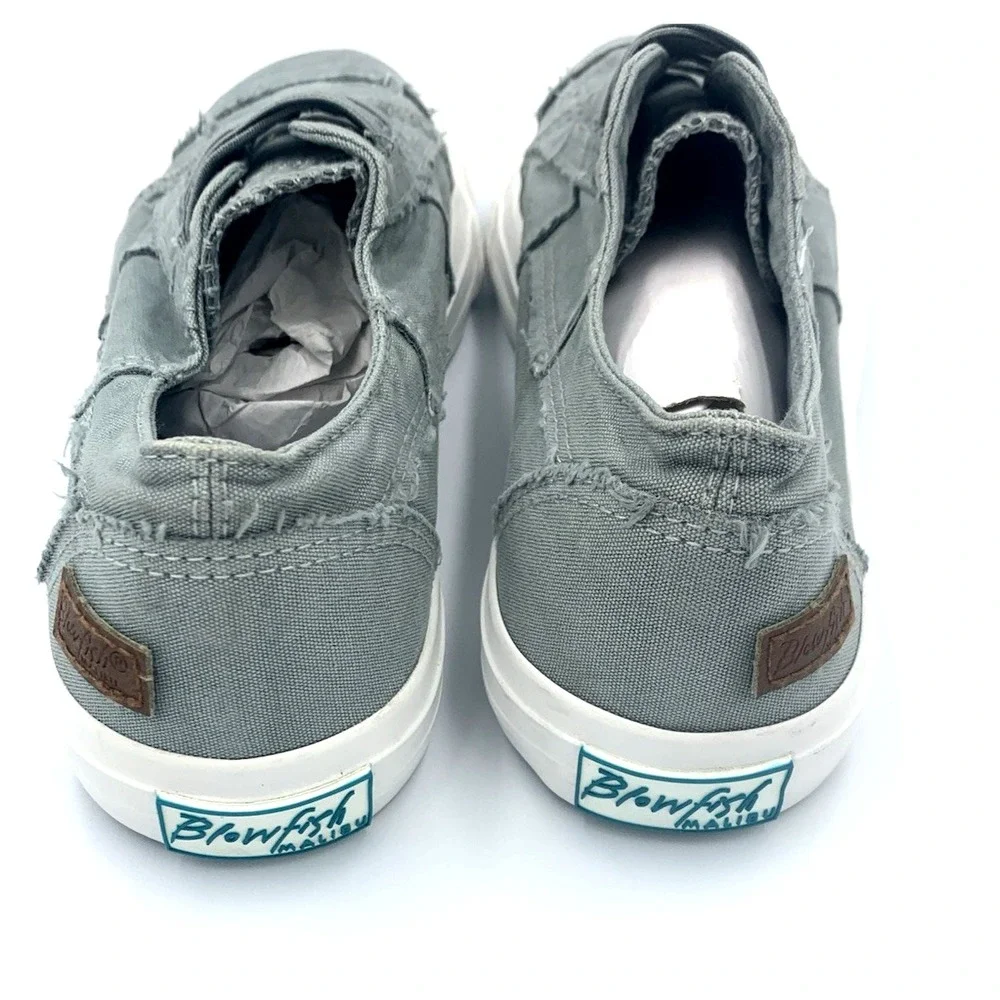Blowfish Malibu Play Slip On Sneakers Womens Grey Canvas ZS001 Size 8 New No box